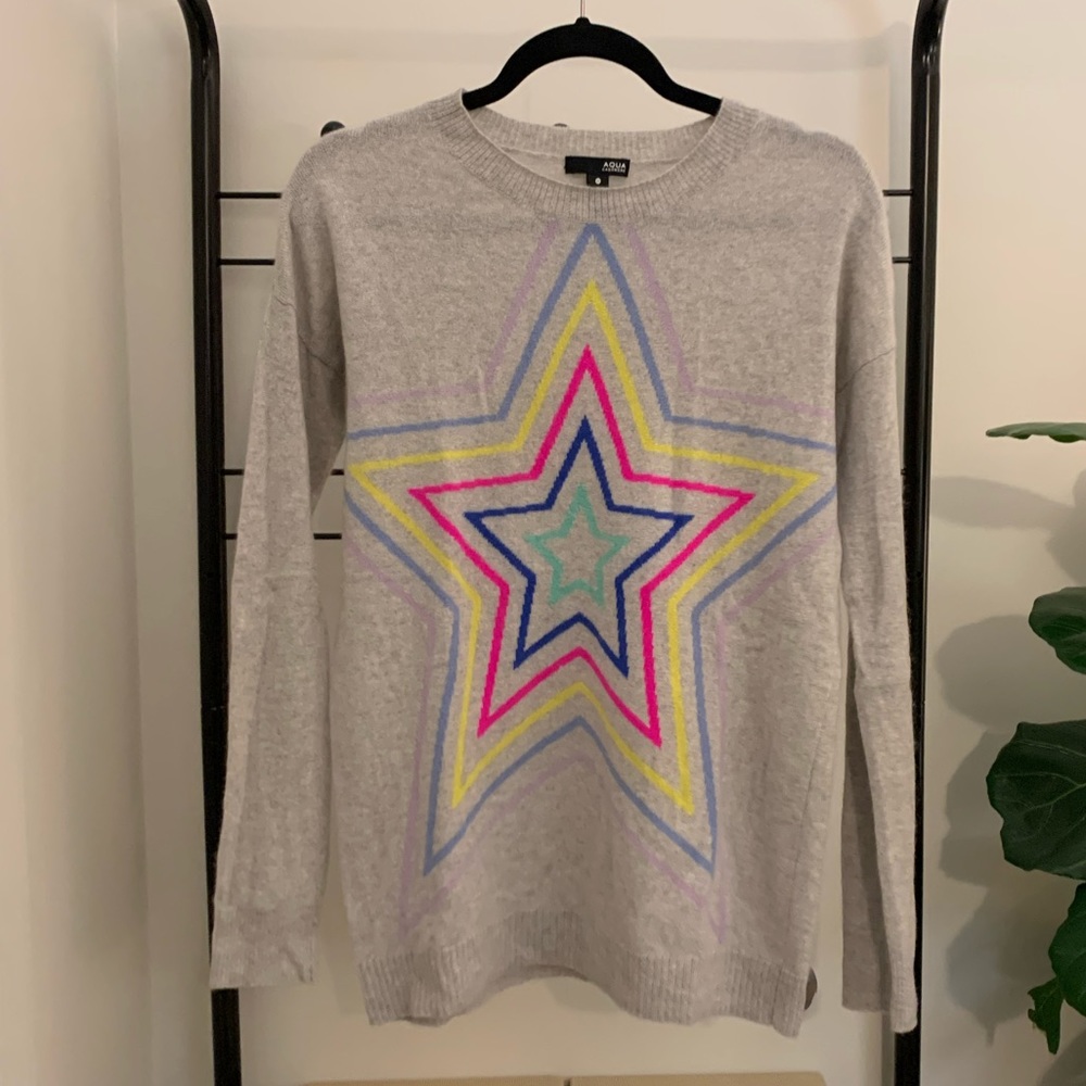 Bloomingdale’s 100% Cashmere Sweater (Aqua) - Size Medium